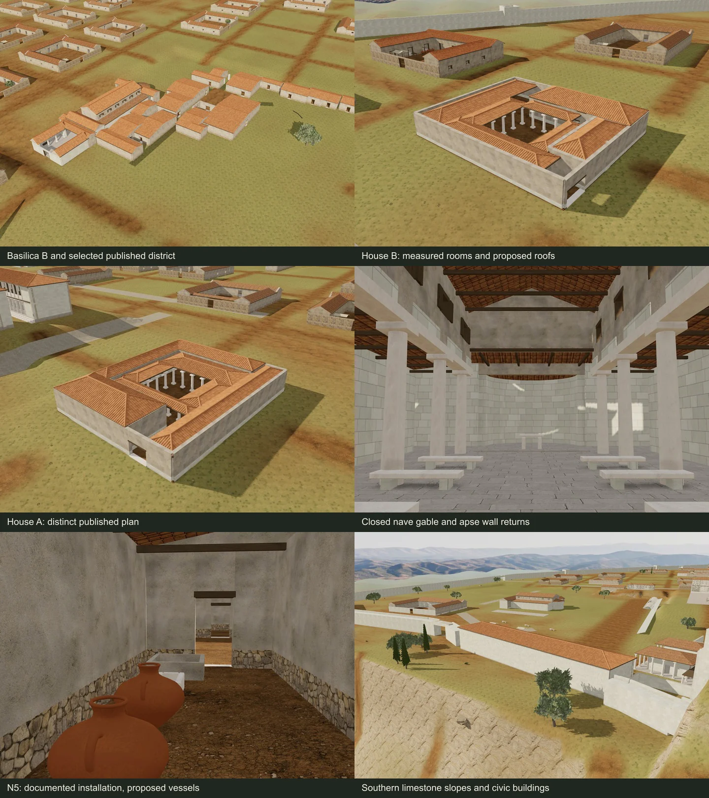 Pamje të renderuara të fazës historike të qytetit dhe lagjes së katedrales.